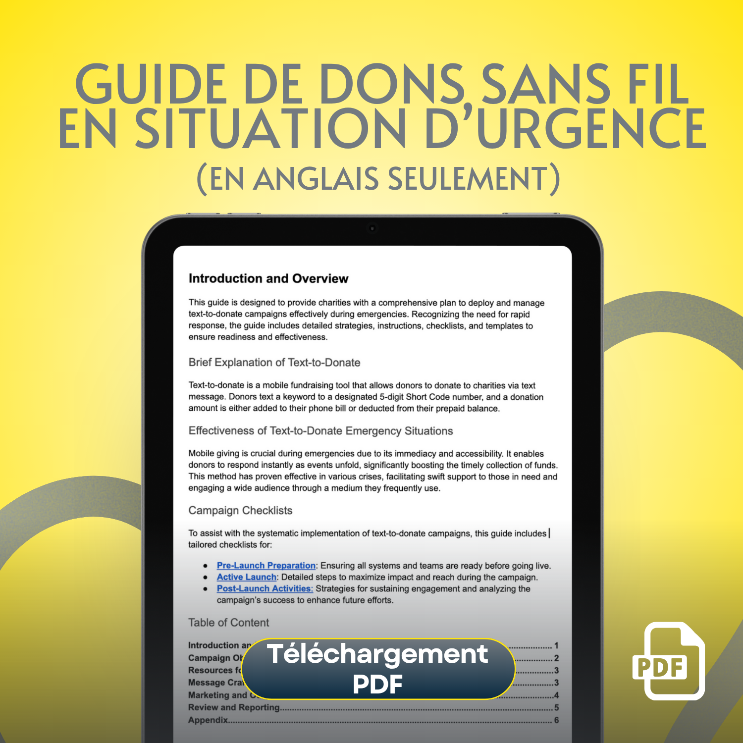 Text to donate emergency guide