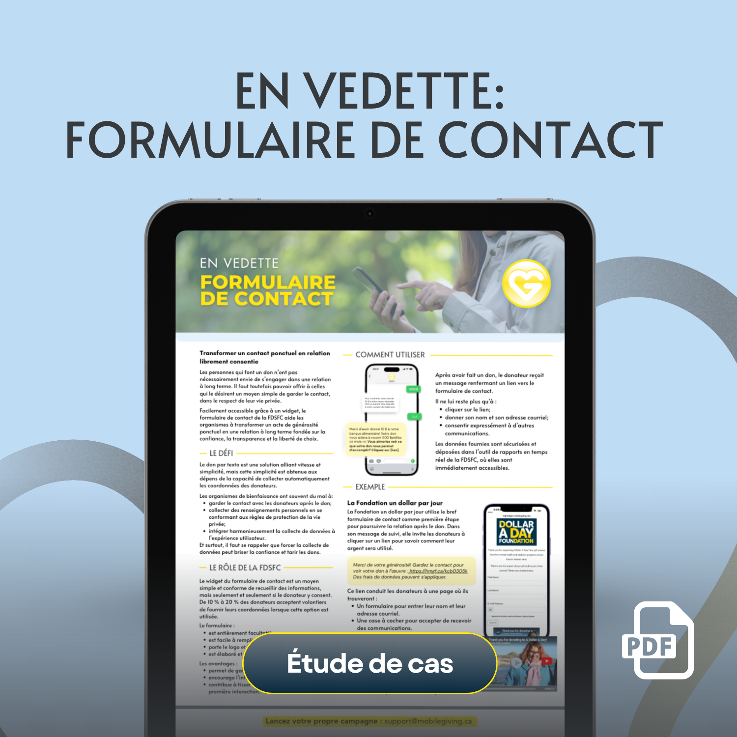 Formulaire de contact Étude de cas