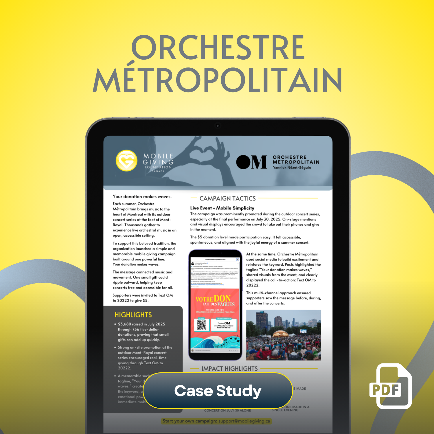Orchestre Métropolitain Case Study