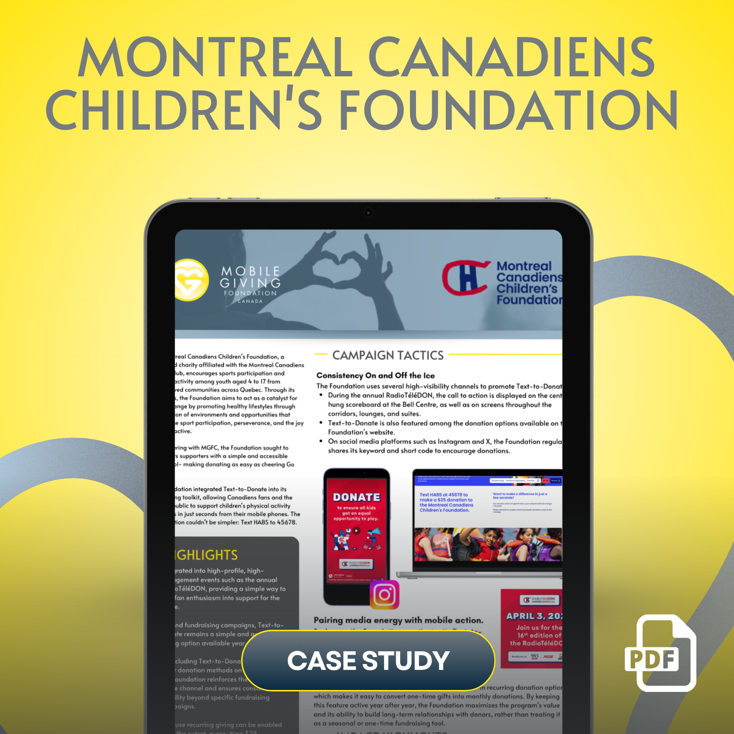 Montreal Canadiens Children's Foundation Case Study